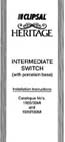 Installation Instructions - 1920/30MI & 1920R30MI Heritage Intermediate (with porcelain base) switch - F531/02