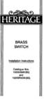 Installation Instructions - 1920S30MI, 1920SR30MI Heritage Brass Switch - F1136