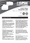 Installation Instructions - F2159 - Outdoor Mains Voltage Wall Lights WDL721 & WDL722 Series IP44, 18235