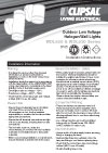 Installation Instructions - F2160 - Outdoor Low Voltage Halogen Wall Lights WDL820 & WDL830 Series IP65, 18235