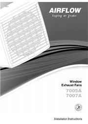 Installation Instructions - F1763/02 - 7005A, 7007A MaxAir Window Exhaust Fans, 18998