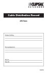 Installation Instructions - F2027/02 - Cable Distribution Record - 250 Pairs, 18949