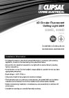Installation Instructions - F2178/01 - 528D, 538D 2D Circular Fluorescent Ceiling Light 240V, 18839