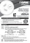 Installation Instructions - F1762/07 - 413QC Quick Connect Surface Socket, 19732