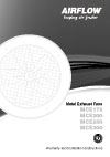 Installation Instructions - F1385/02 - Airflow Metal Exhaust Fans, 19191