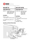 Installation Instructions - 681MT16 and 681MT10PB 600 Push Button Switch Module with Optional Blue LED, 410479