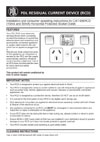 Installation Instructions - 695RCD-10 695RCD-30 600 Series Horizontal RCD Protected Double Sockets, 446226