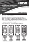 Installation Instructions - F1770/02 - CSS & CSW Series Surface Mount Switch Isolators and Surface Mount Switches, 20617
