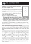 Installation Instructions - 546 PDL Universal Timer, 373033