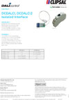 Product Data Sheet - DALI DCDALCI and DCDALCI2 Isolated Interface, 21576