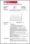 Product Data Sheet - 883PB Modena 800 Series Push Button 2 Way Switch with Grid and Clip on Surround, 13844