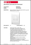 Product Data Sheet - 883V Modena 800 Series Three Gang Vertical 16A SP 2 Way Switch with Grid and Clip on Surround, 13332