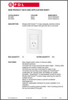 Product Data Sheet - 891A Modena 800 Series 10 Amp Integrally Switched Vertical Socket Outlet and Switch with Grid and Clip on Surround, 13332