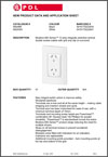 Product Data Sheet - 892A Modena 800 Series 10 Amp Integrally Switched Vertical Double Socket Outlets with Grid and Clip on Surround, 13332