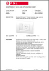 Product Data Sheet - 894 Modena 800 Series 10 Amp Horizontal Single Switched Socket Outlet with Grid and Clip on Surround, 13332