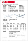 Product Data Sheet - 4 Blade Ceiling Sweep Fans