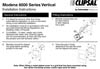 Installation Instructions - F2351/01 - Modena 8000 Series Vertical , 23055