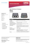 Product Data Sheet - 3105AVSB, Balun, High Definition AV System, 23654