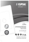 Installation Instructions - F2253/05 - 31E2RUD Series Universal Dimmer, Integrally Switched, Rotary Controlled, 23667
