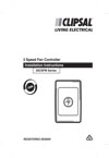 Installation Instructions - F2014/04 - 30CSFM Series 3 Speed Fan Controller, 13785