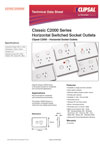 Product Data Sheet - Classic C2000 Series Horizontal Switched Socket Outlets, Clipsal C2000 – Horizontal Socket Outlets, 24278