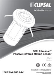 Installation Instructions - F1985/05 - 753 Series 360 Degrees Infrascan Passive Infrared Motions Sensor, 24868