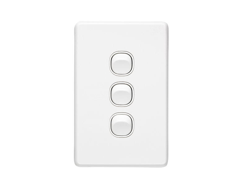 Clipsal - C2033VA - Flush Switch, 3 Gang, 250VAC, 10A ...