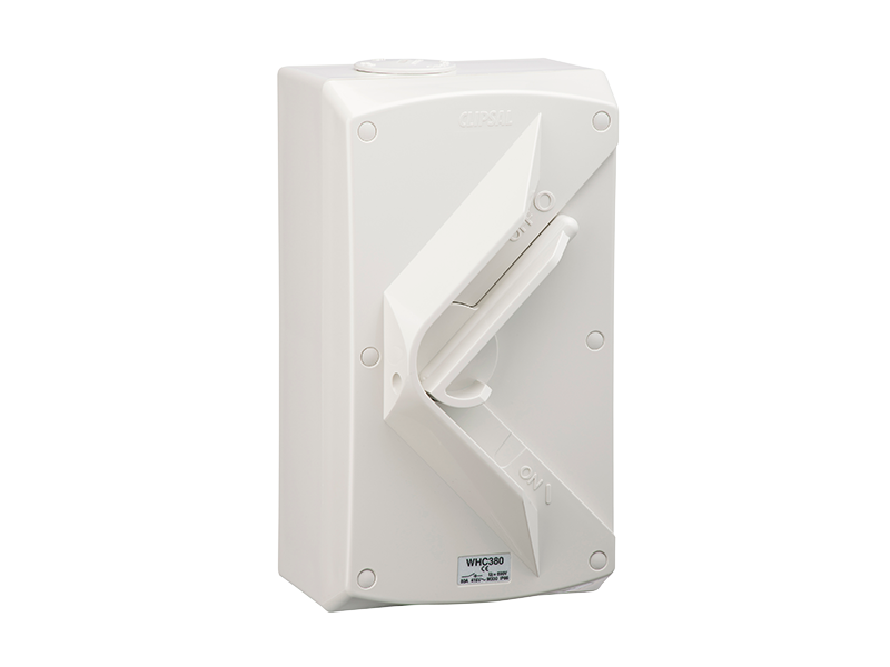 Clipsal WHB355/32 Isolator Switch, 3 Pole, 55A, Resistant Grey