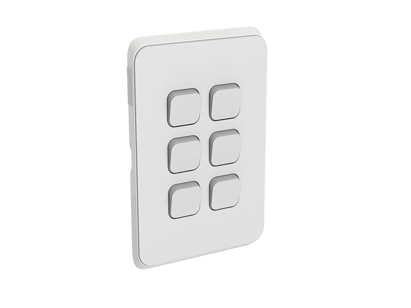 Clipsal 3046CCY Clipsal Iconic Switch Cover Plate, 6 Gang
