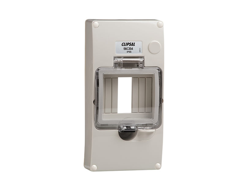 Clipsal - 56CB4 - Mounting Cover Kit, 4 Module, Less Neon, Grey