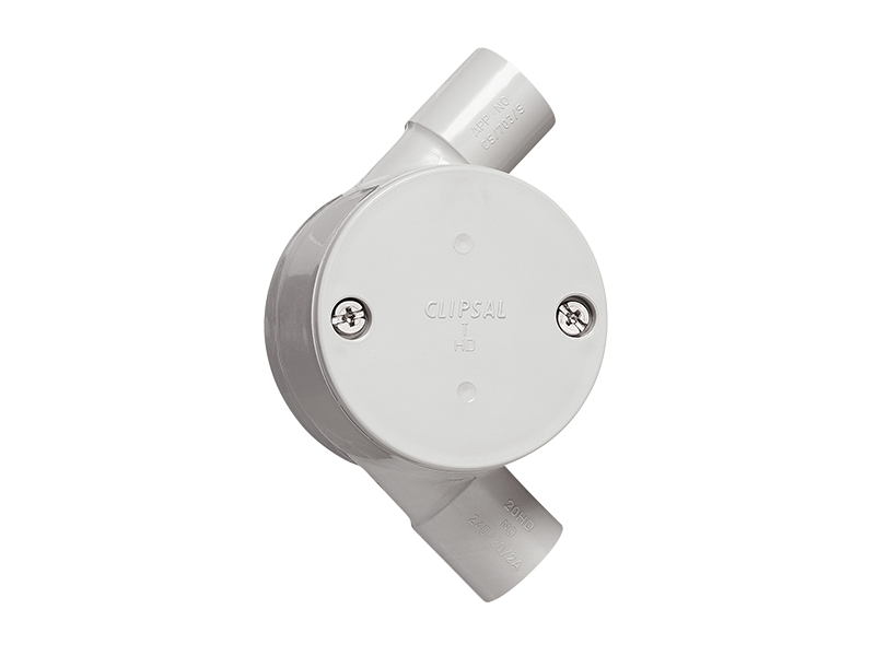 Clipsal 245/25 Conduit Elbow, Solid, 90Deg, PVC, 25mm, Grey